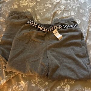 NWT Hollister sweats with Checkered Waistband